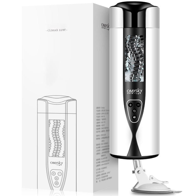 Silver rotating suction male masturbator, photo 5