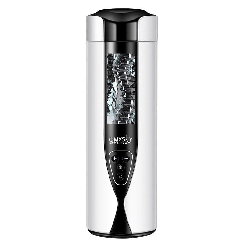 Silver rotating suction male masturbator, photo 6