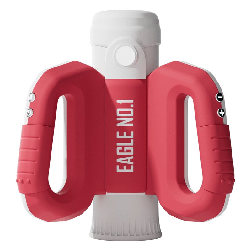 Red rotating telescopic male masturbator, photo 1