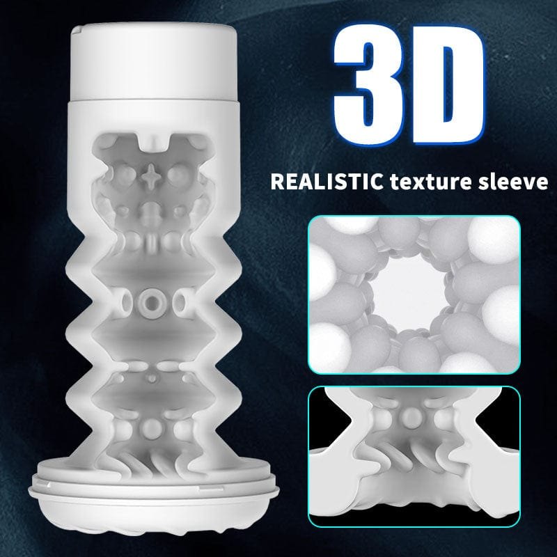 Black and white rotating thrust male masturbator, photo 5
