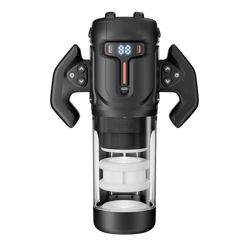 Black rotating thrusting male masturbator, photo 1
