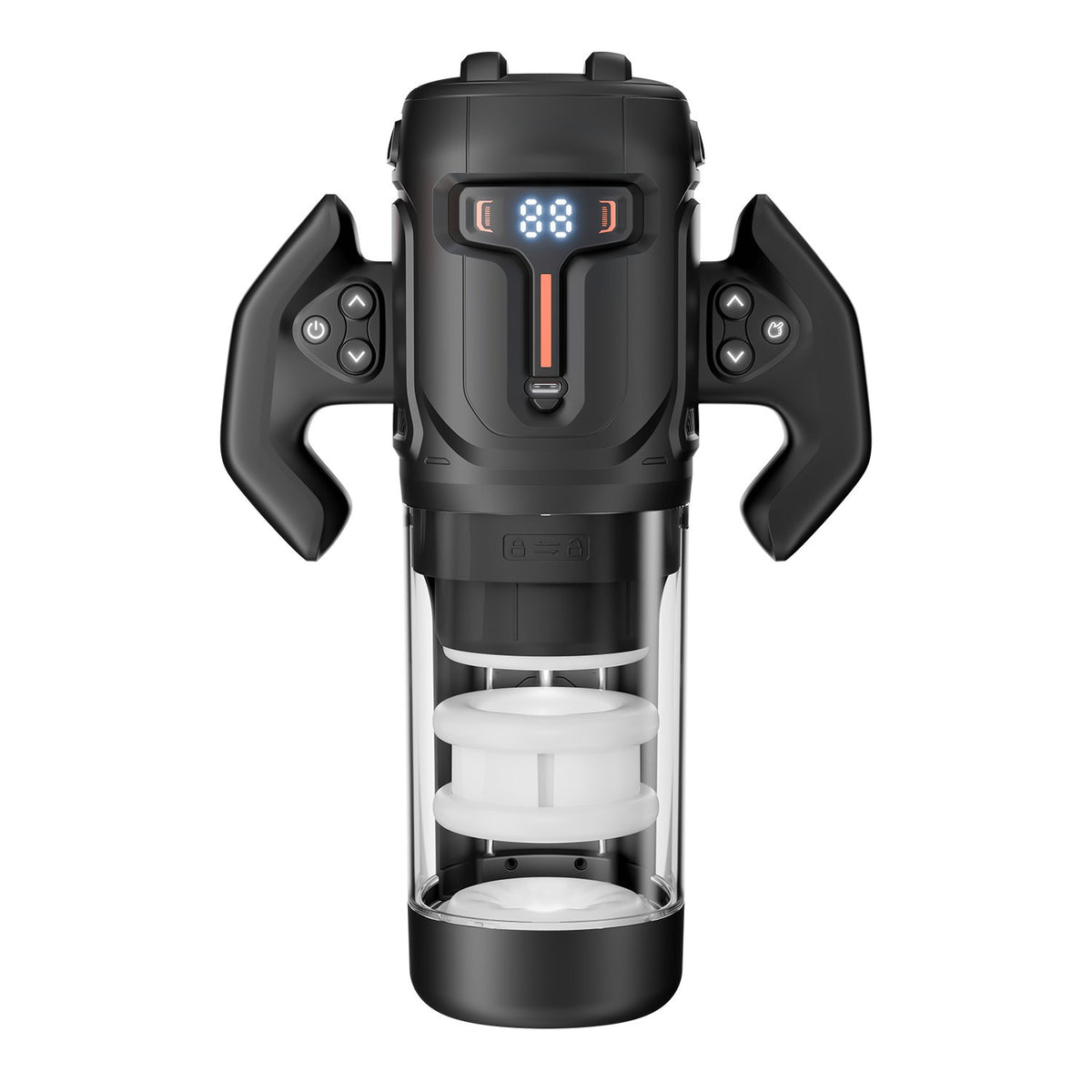 Black rotating thrusting male masturbator, photo 4