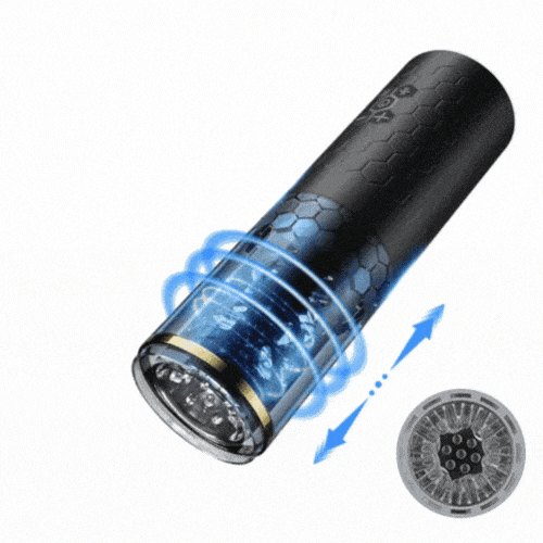 Black rotating thrusting masturbator cup, photo 3