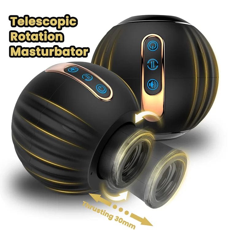 Black rotating thrusting male masturbator, photo 2