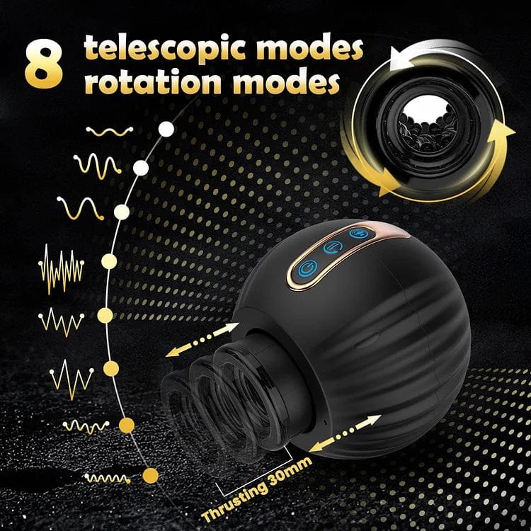 Black rotating thrusting male masturbator, photo 6