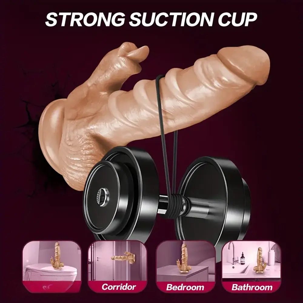 Flesh-toned TPE thrusting rotating dildo, photo 3