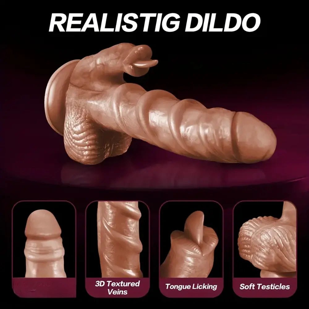 Flesh-toned TPE thrusting rotating dildo, photo 4
