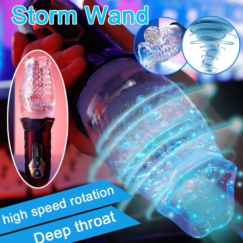 Rotating vibrating male masturbator with fish-mouth opening, photo 4