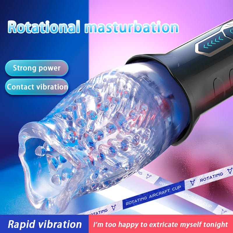Rotating vibrating male masturbator with fish-mouth opening, photo 5