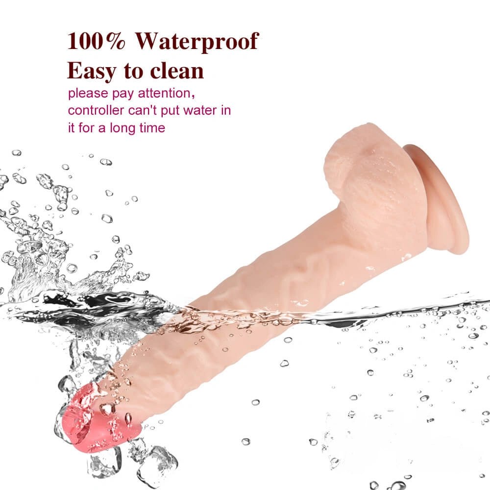 Flesh-tone rotating vibrating pvc dildo, photo 7