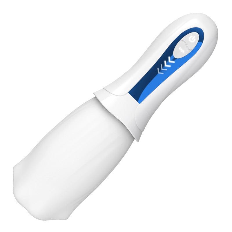 White handle + White cup automatic rotating vibrating male masturbator cup