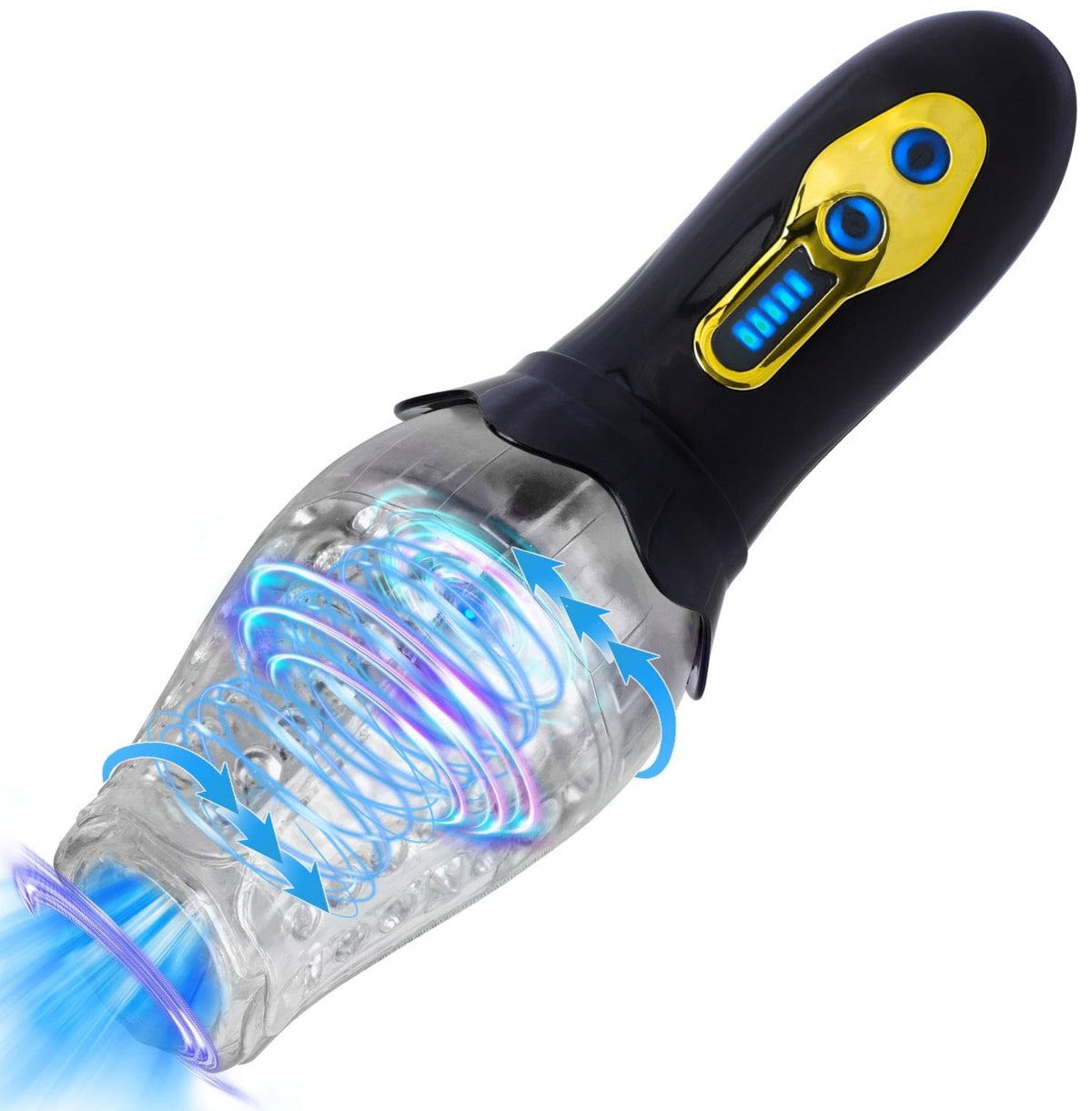 Black rotating vibrating stroker trainer, photo 5