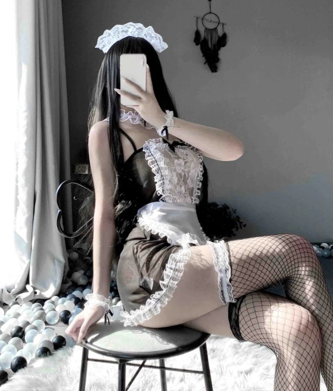 Ruffle lace maid roleplay costume set, photo 3