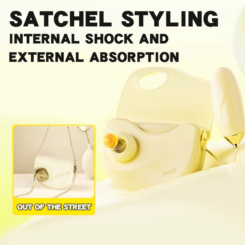 Yellow saddle bag shaped clitoral suction vibrator, photo 2