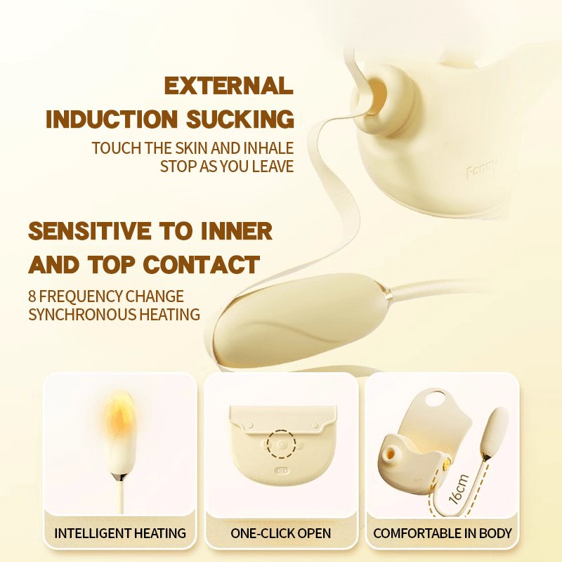 Yellow saddle bag shaped clitoral suction vibrator, photo 3
