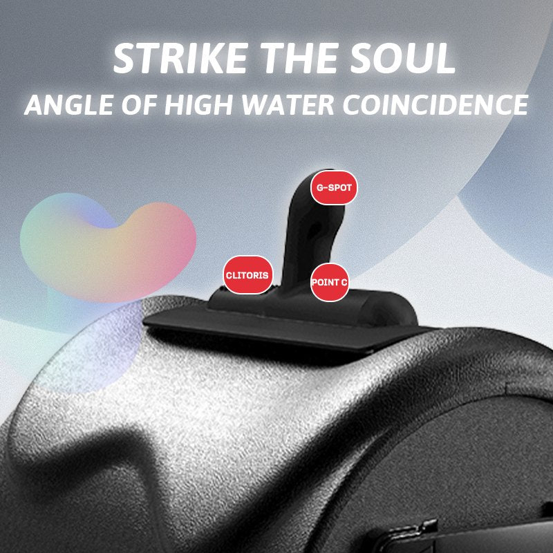 Black saddle chair vibrating sex machine with thrusting attachment, photo 3