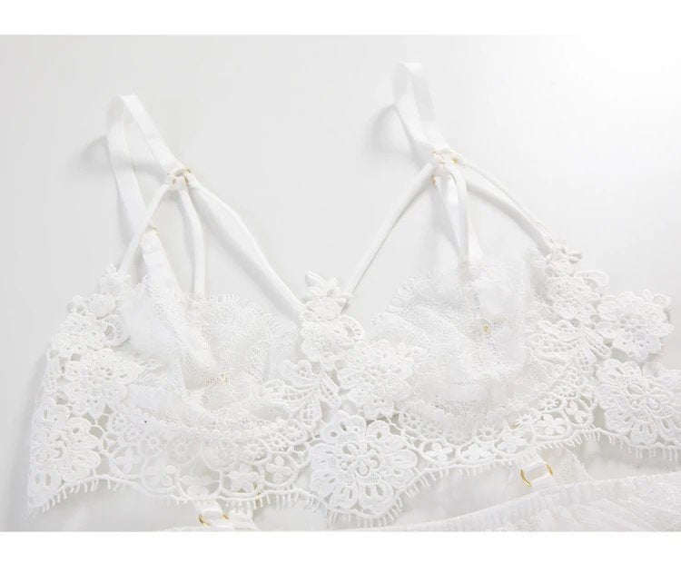 Satin teddy thong contrast trim set, photo 13