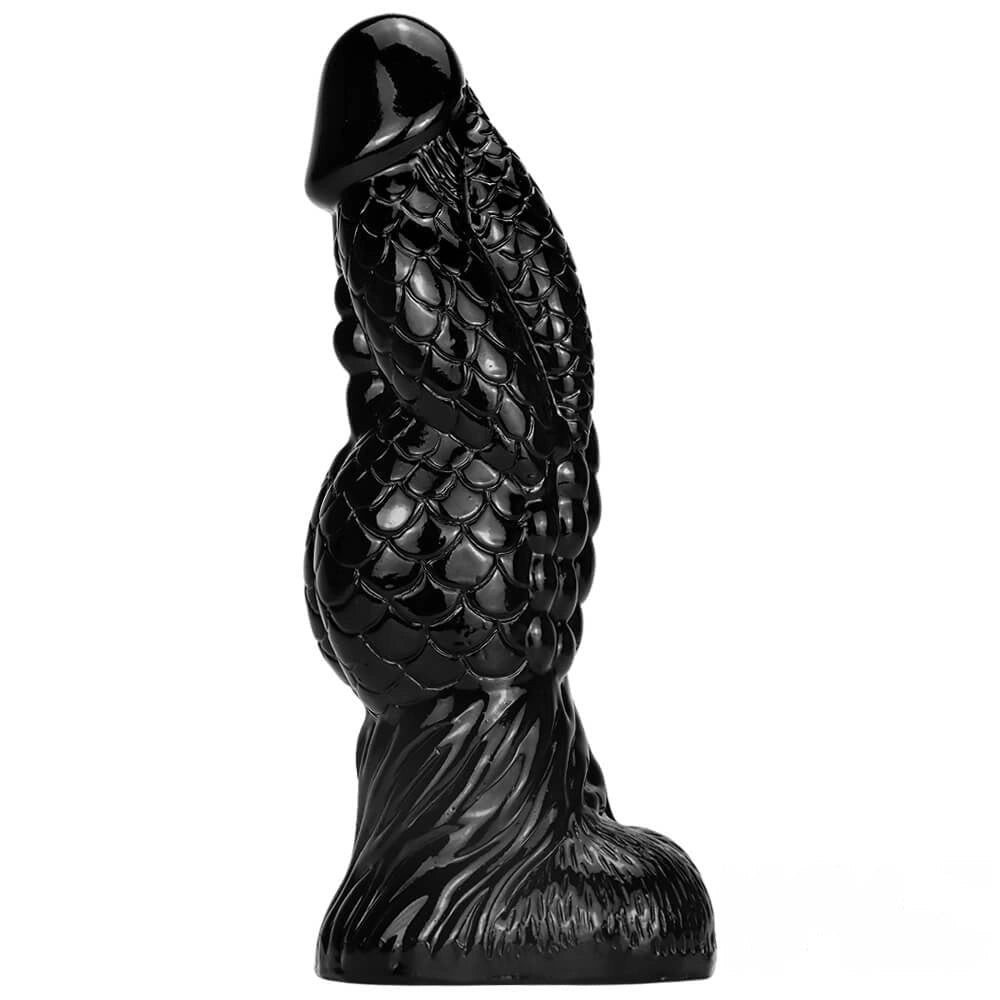 Black scale texture realistic dildo