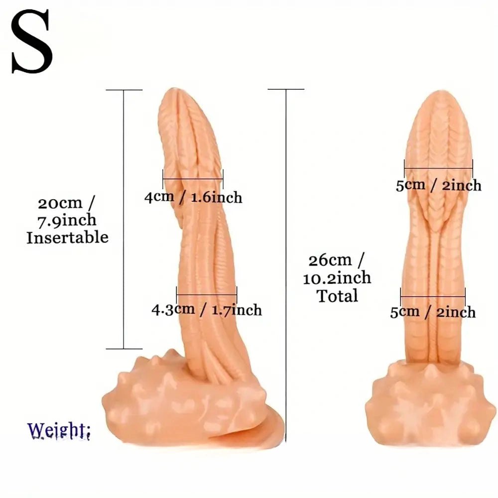 Flesh scaled beast fantasy pvc dildo