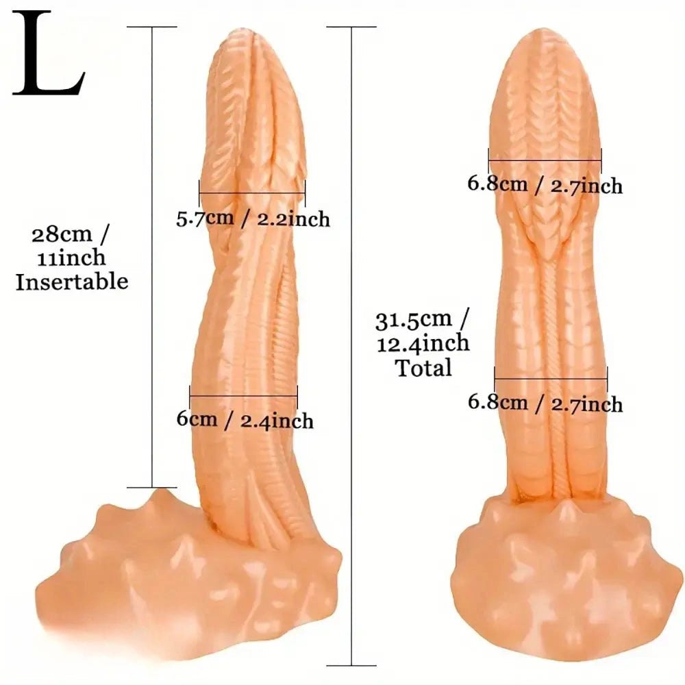 Flesh scaled beast fantasy pvc dildo