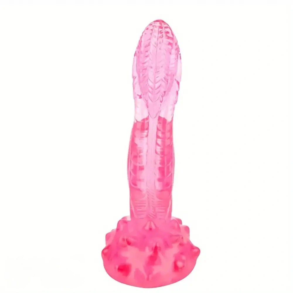 Pink scaled beast fantasy pvc dildo