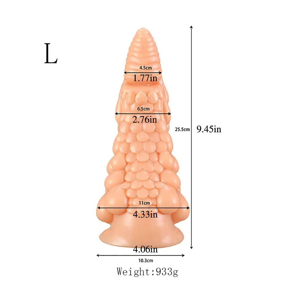 Brown scaled dragon cone fantasy dildo