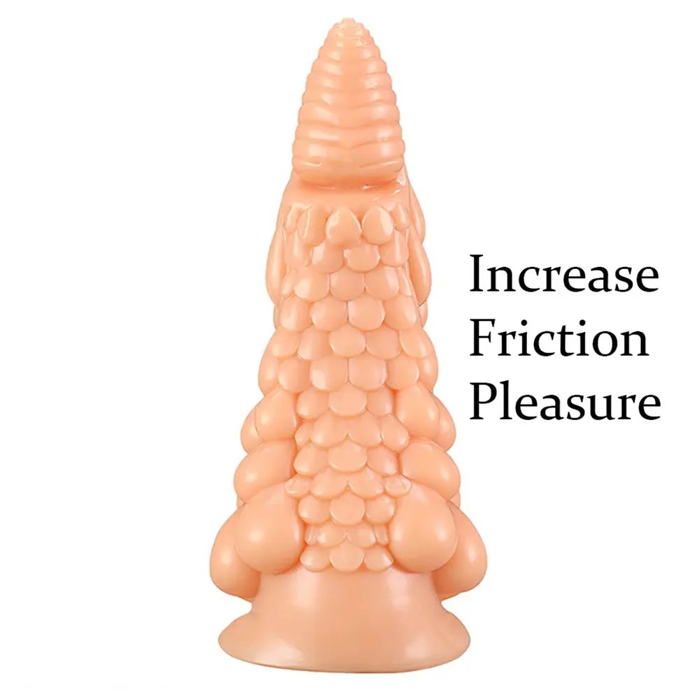 Brown scaled dragon cone fantasy dildo