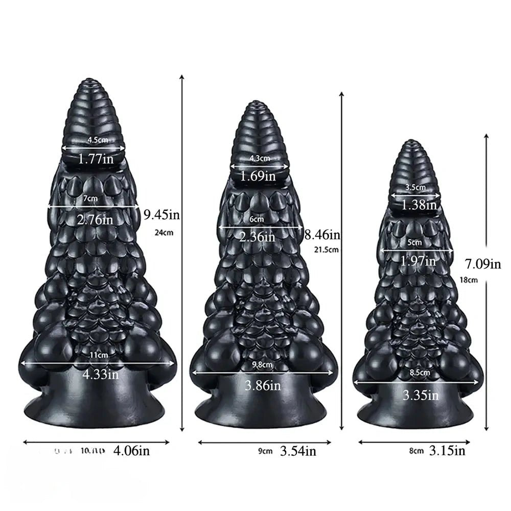 Scaled dragon cone fantasy dildo, photo 9