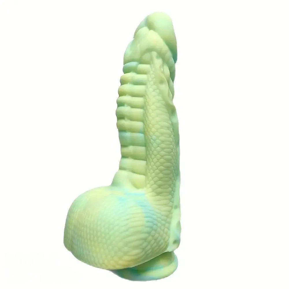 Mint green scaled dragon fantasy dildo, photo 7