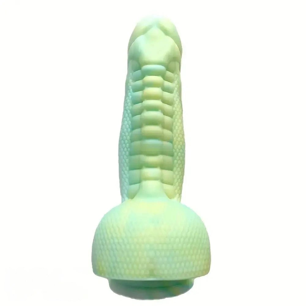 Mint green scaled dragon fantasy dildo, photo 9