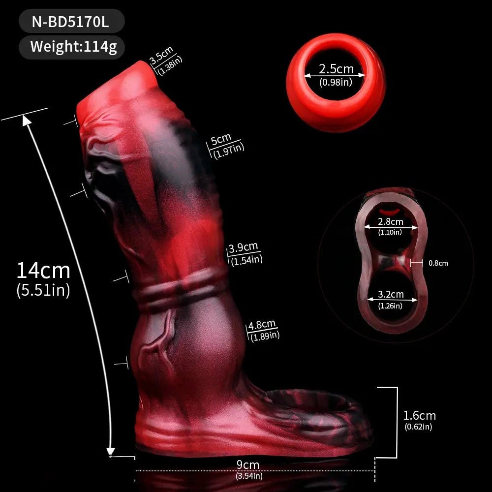 Mixed color silicone dragon scale sleeve, photo 16