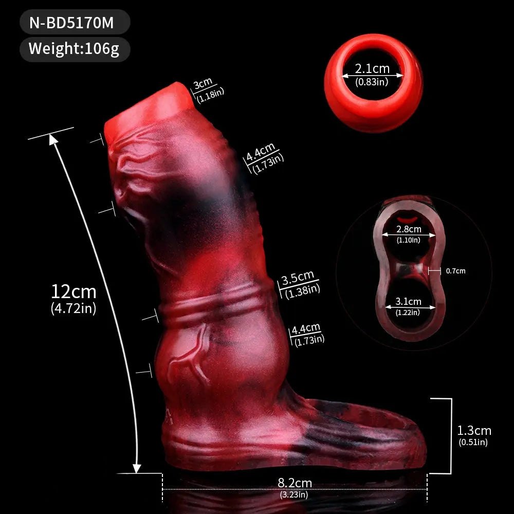 Mixed color silicone dragon scale sleeve, photo 17