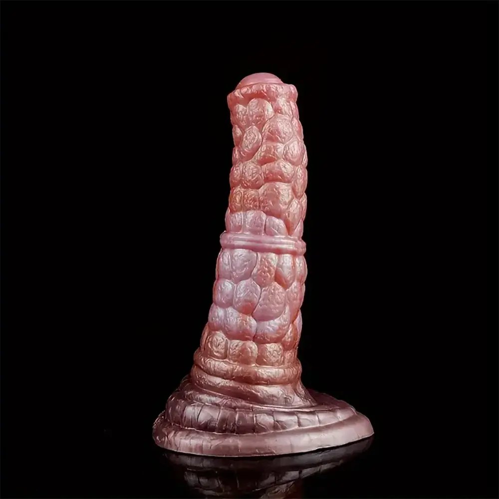 Scaled fantasy dildo with multi-tone texture, photo 1