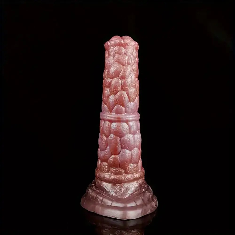 Scaled fantasy dildo with multi-tone texture, photo 3