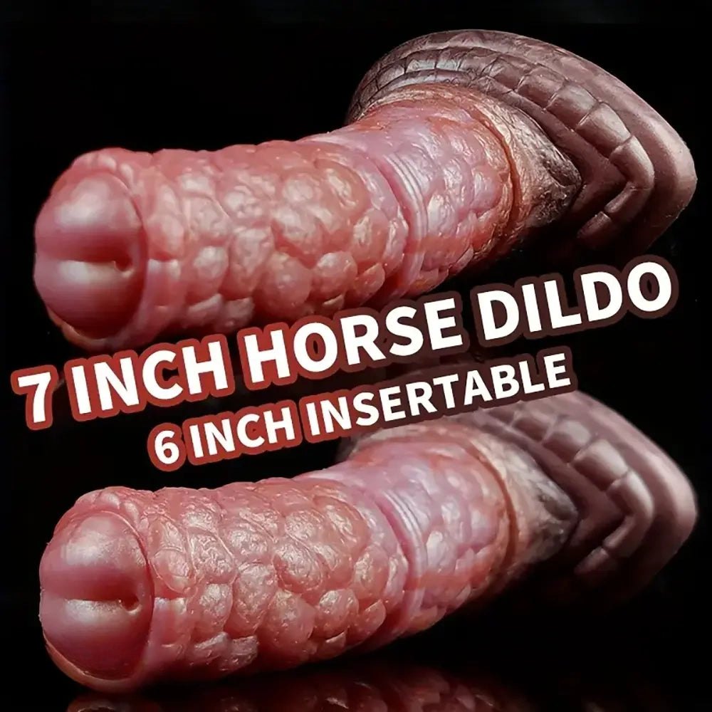 Scaled fantasy dildo with multi-tone texture, photo 4