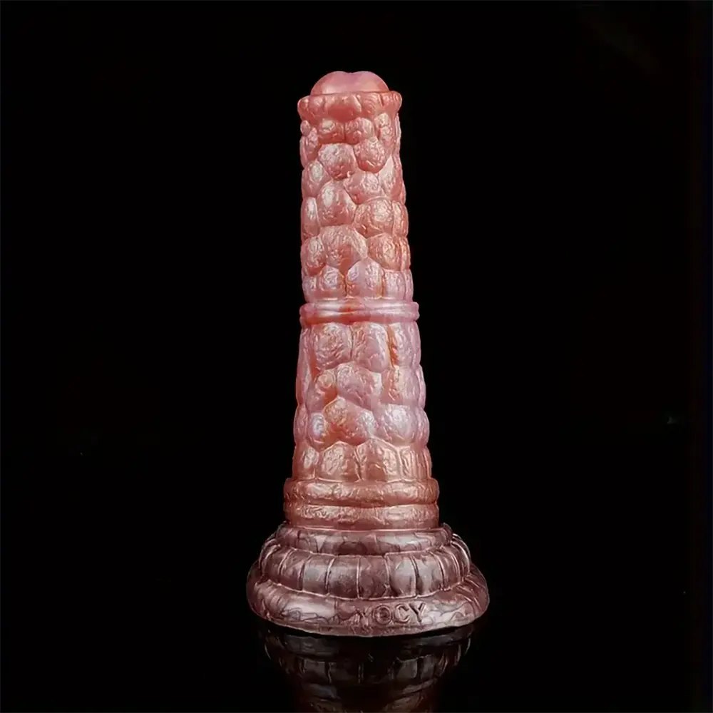 Scaled fantasy dildo with multi-tone texture, photo 5