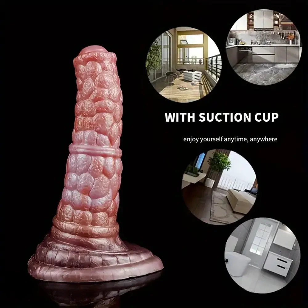 Scaled fantasy dildo with multi-tone texture, photo 7
