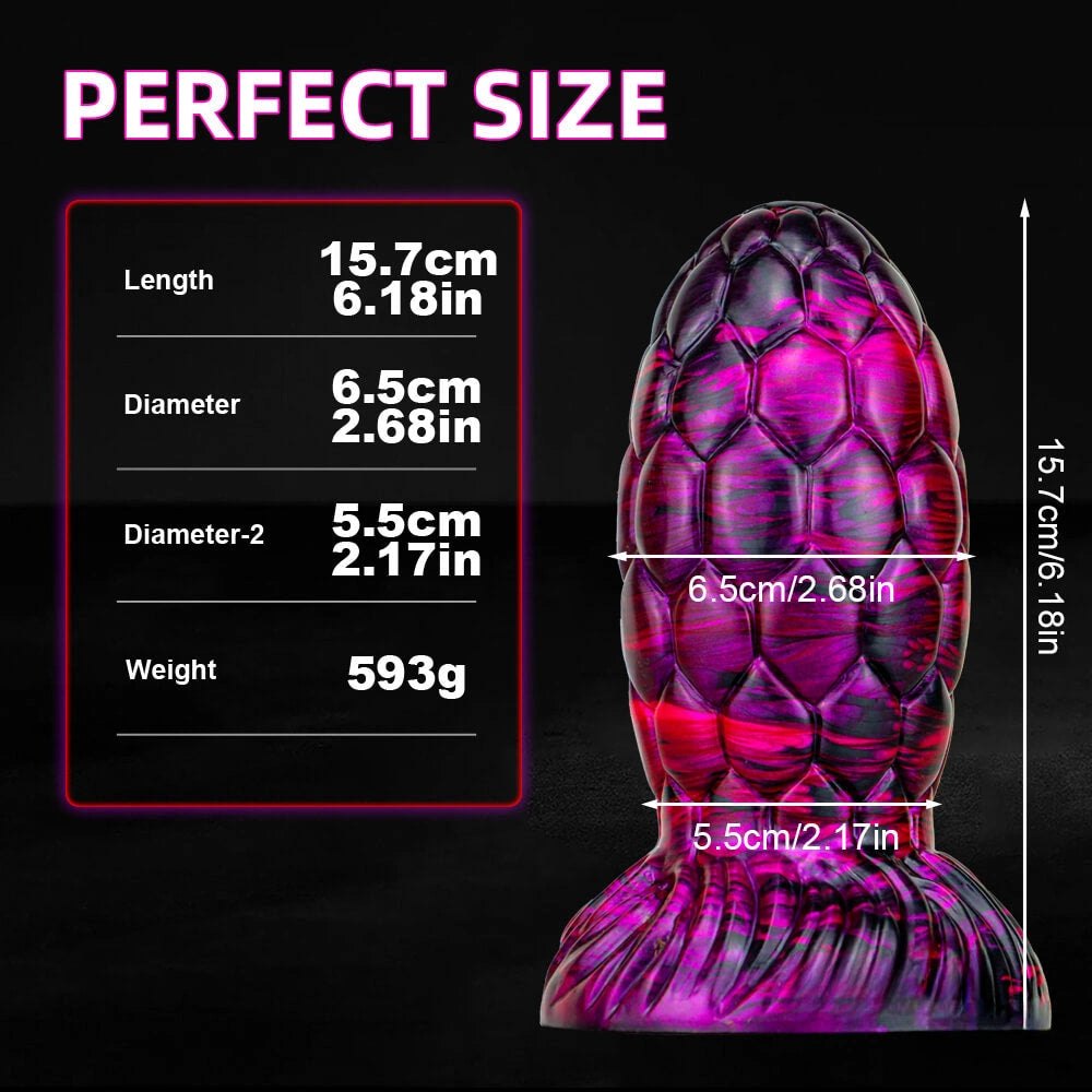 #1 dragon scale texture liquid silicone anal plug