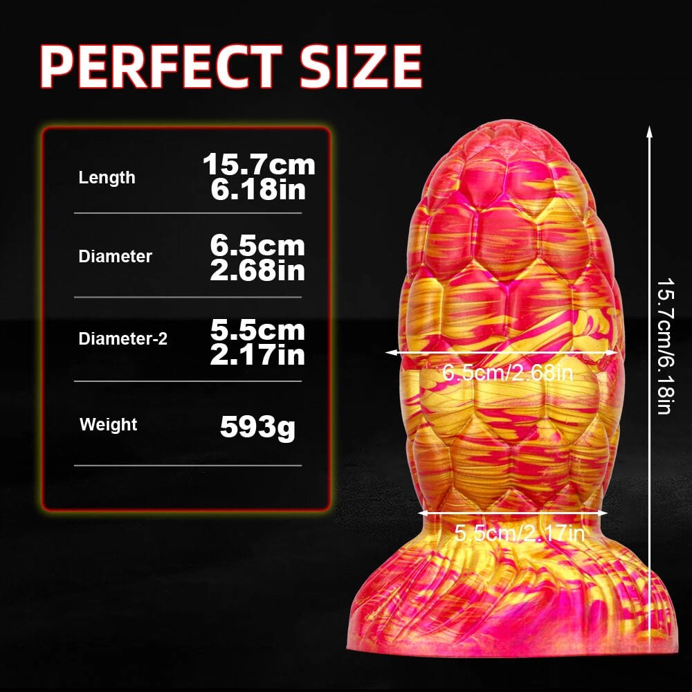 #2 dragon scale texture liquid silicone anal plug