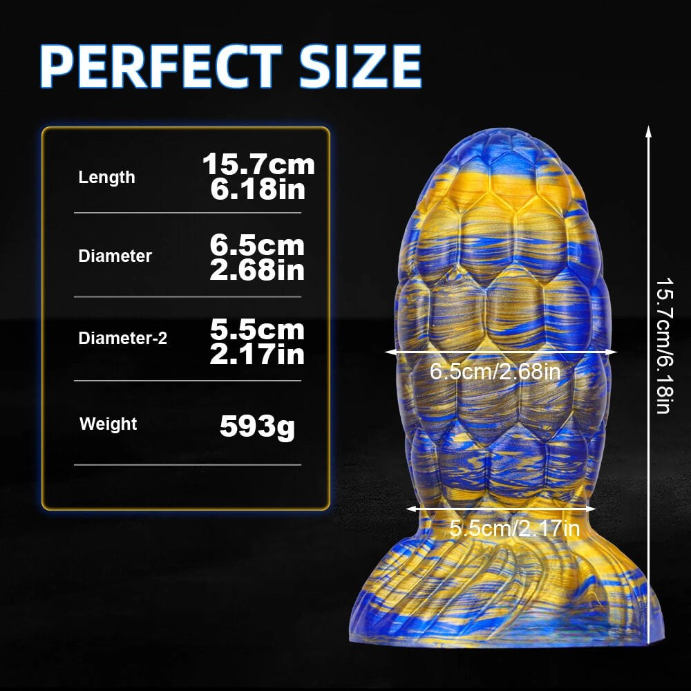 #3 dragon scale texture liquid silicone anal plug