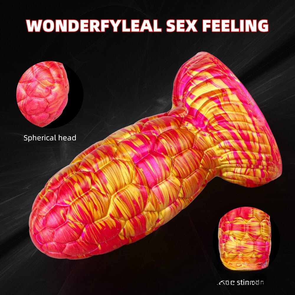 Dragon scale texture liquid silicone anal plug, photo 12