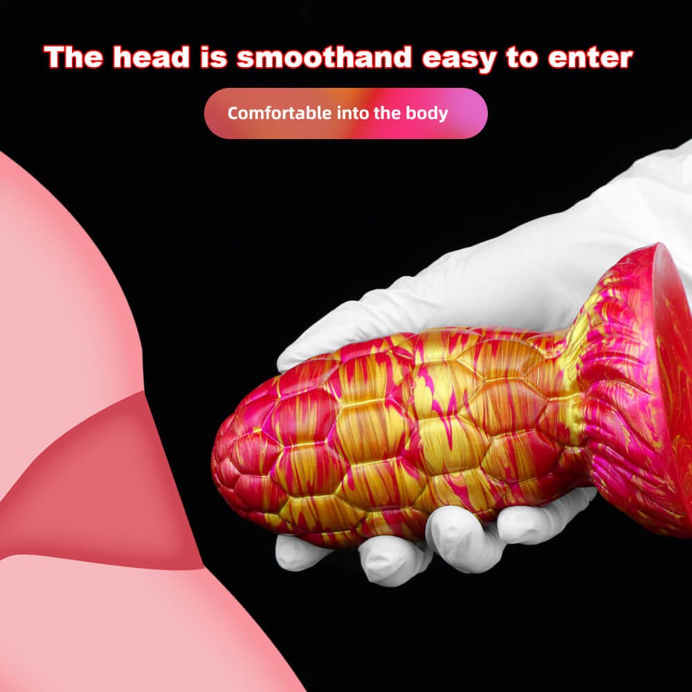 Dragon scale texture liquid silicone anal plug, photo 15