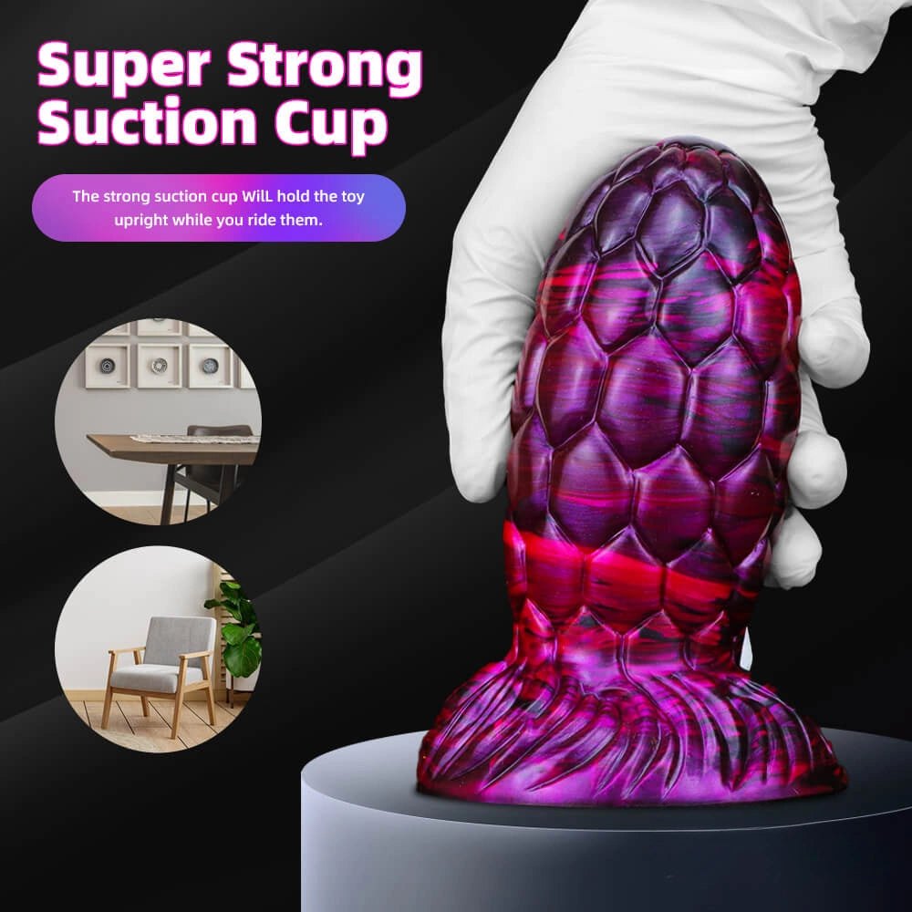 Dragon scale texture liquid silicone anal plug, photo 4