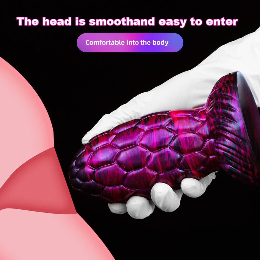 Dragon scale texture liquid silicone anal plug, photo 8