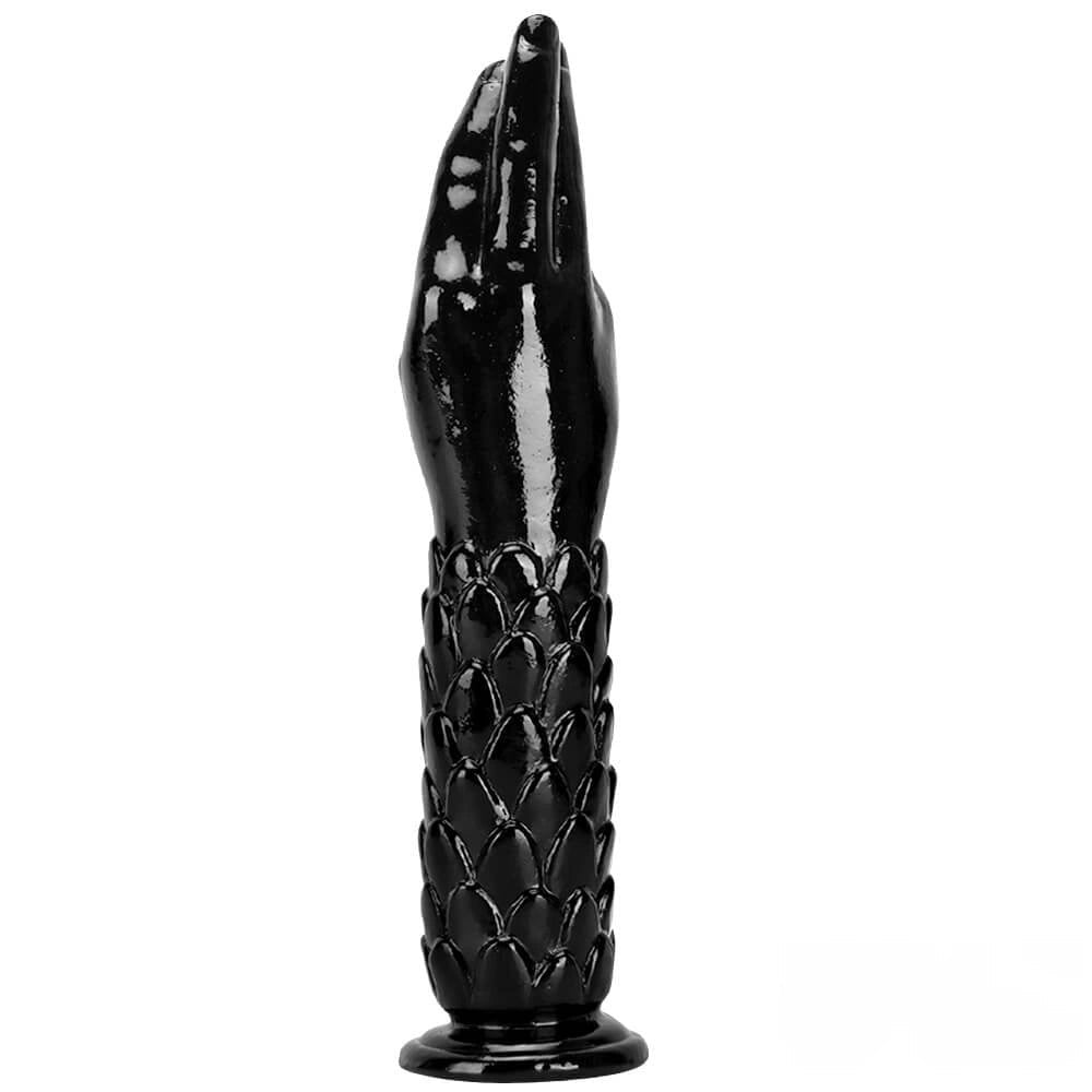 Black scaled hand and foot fantasy dildo, photo 10