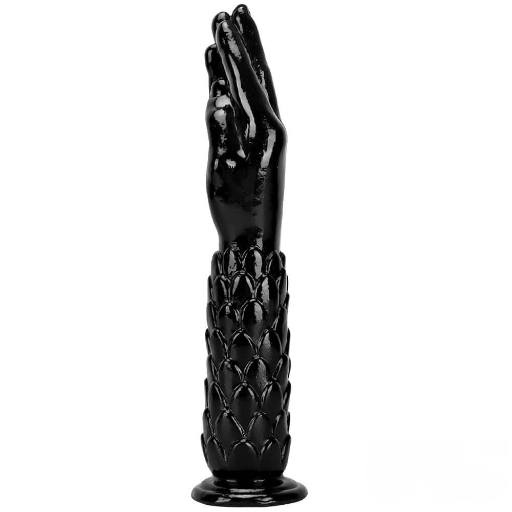 Black scaled hand and foot fantasy dildo, photo 11