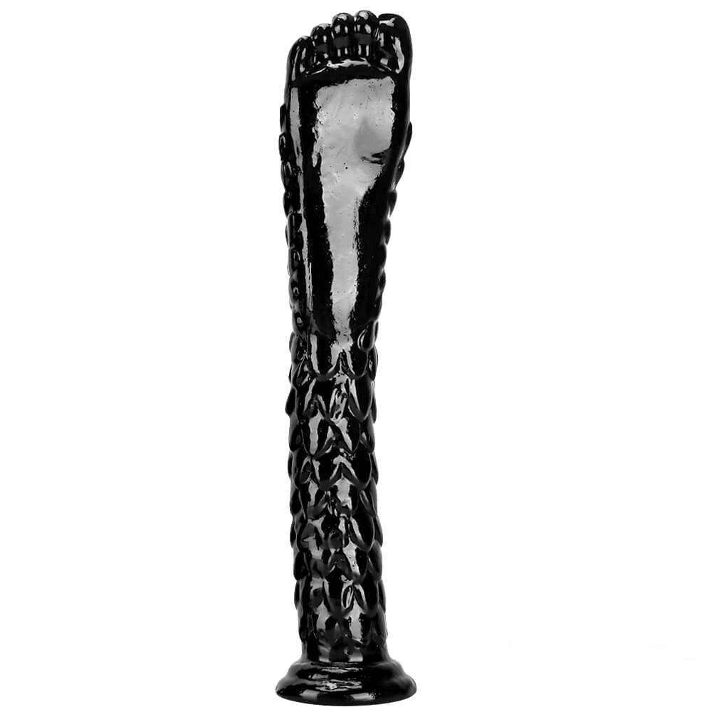 Black scaled hand and foot fantasy dildo, photo 12