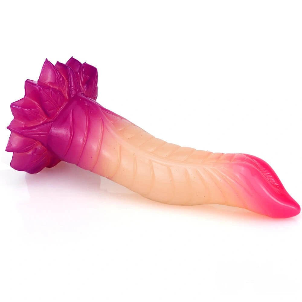 Purple scaled ombre silicone fantasy dildo
