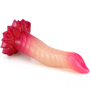 Red scaled ombre silicone fantasy dildo