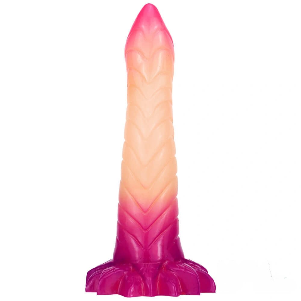 Scaled ombre silicone fantasy dildo, photo 2